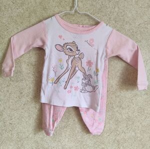 Bambi Thumper Pajamas Disney Pink Size 18 Months